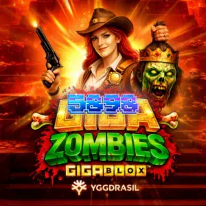 Cenário sombrio e atmosférico do slot Giga Zombies GigaBlox com elementos de ruínas astecas.