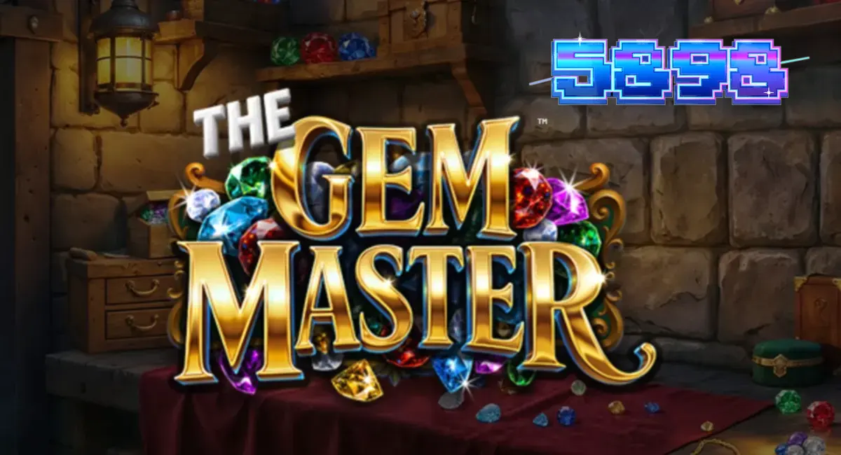 Interface brilhante e luxuosa do slot The Gem Master com pedras preciosas